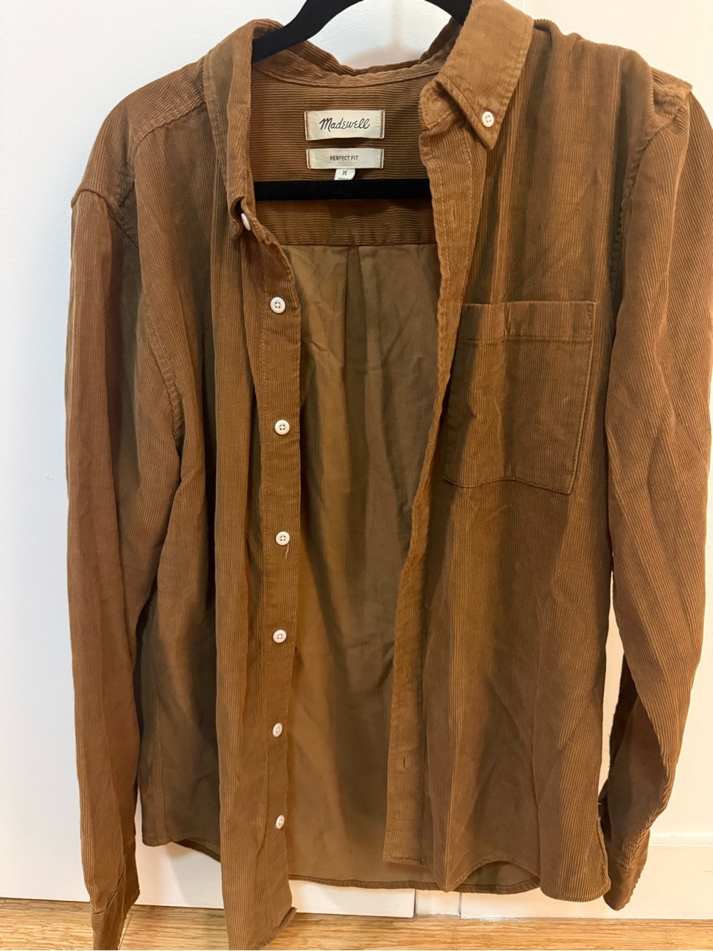Madewell Men's Corduroy Button-Down Shirt - Chestnut Brown (worn once)